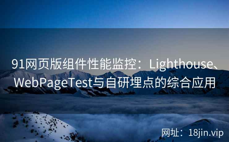 91网页版组件性能监控：Lighthouse、WebPageTest与自研埋点的综合应用