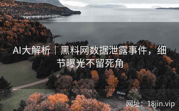 AI大解析｜黑料网数据泄露事件，细节曝光不留死角