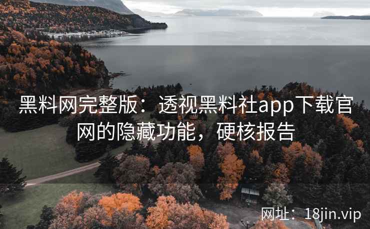 黑料网完整版：透视黑料社app下载官网的隐藏功能，硬核报告