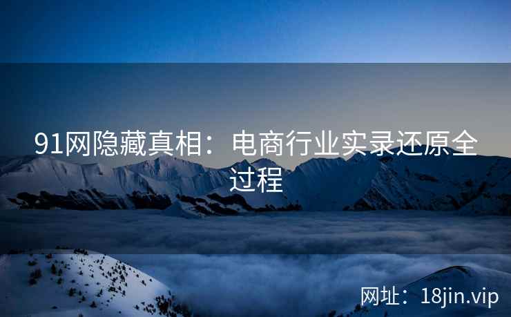 91网隐藏真相：电商行业实录还原全过程
